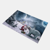 サンタクロースとポーラーベア ドアマット (アングル)