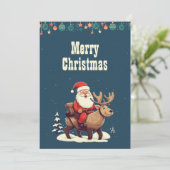 サンタクロースとムースカートゥーンイラストレーション シーズンカード (スタンド正面)