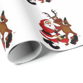 サンタクロースとムース ラッピングペーパー (ロールコーナー)