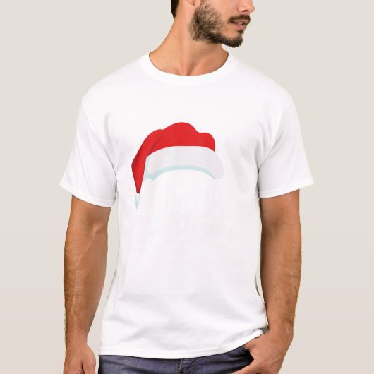 サンタクロースとメリークリスマス Tシャツ (正面)