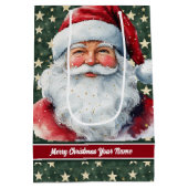 サンタクロースとモノグラムとのクリスマス抱き枕 ミディアムペーパーバッグ (裏面)