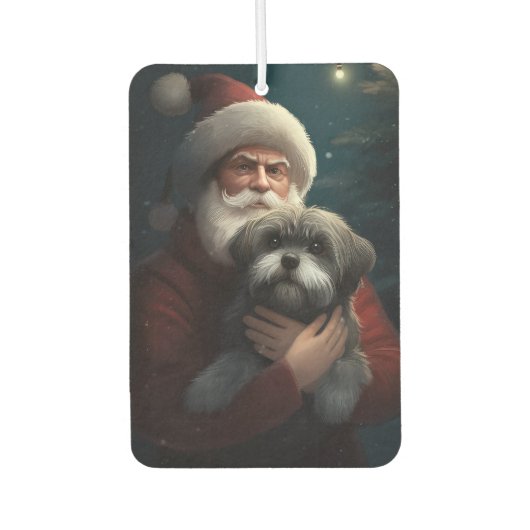 サンタクロースとヨーキプーフェスティバルクリスマス カーエアーフレッシュナー (正面)