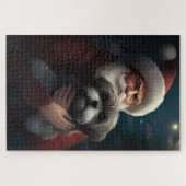 サンタクロースとヨーキプーフェスティバルクリスマス ジグソーパズル (横)