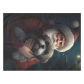 サンタクロースとヨーキプーフェスティバルクリスマス テーブルクロス (正面(横))