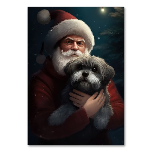 サンタクロースとヨーキプーフェスティバルクリスマス テーブルナンバー (裏面)