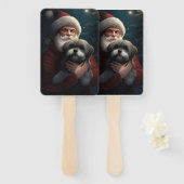 サンタクロースとヨーキプーフェスティバルクリスマス ハンドファン (正面&裏面)