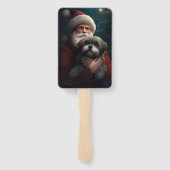 サンタクロースとヨーキプーフェスティバルクリスマス ハンドファン (裏面)