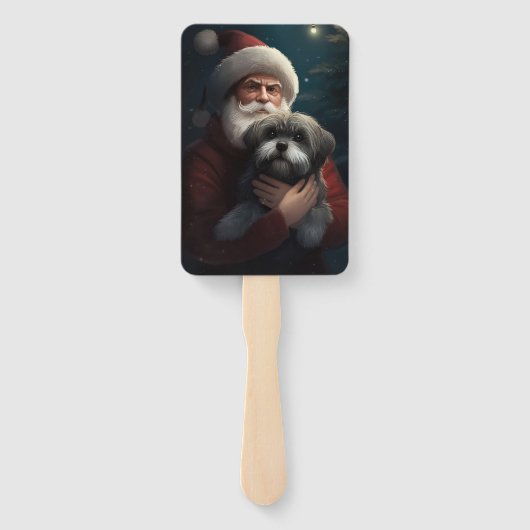 サンタクロースとヨーキプーフェスティバルクリスマス ハンドファン (裏面)