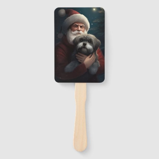 サンタクロースとヨーキプーフェスティバルクリスマス ハンドファン (正面)