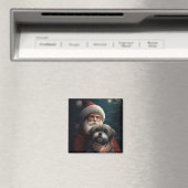 サンタクロースとヨーキプーフェスティバルクリスマス マグネット (インサイチュ (食洗機))