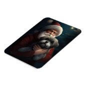 サンタクロースとヨーキプーフェスティバルクリスマス マグネット (左側)