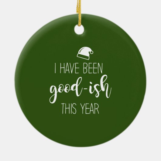 サンタクロースとラケットとテニスのクリスマス セラミックオーナメント (裏面)