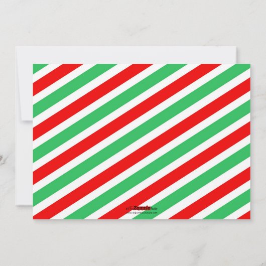 サンタクロースとルドルフのフォトクリスマスの挨拶 シーズンカード (裏面)