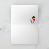 サンタクロースとルドルフの氷のスケートで滑るの雪 シーズンカード (内部)