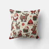 サンタクロースとルドルフ枕クッション クッション (裏面)