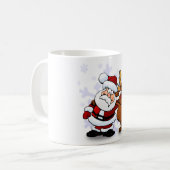 サンタクロースとルドルフ コーヒーマグカップ (正面左)