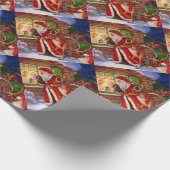 サンタクロースとルドルフ ラッピングペーパー (角)