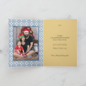 サンタクロースとルースターが新年のトースト カード (内部)