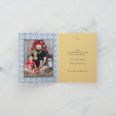 サンタクロースとルースターが新年のトースト カード (内部)