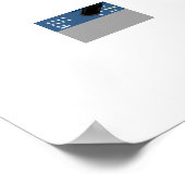 サンタクロースとルースターが新年のトースト ポスター (角)