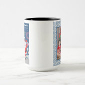 サンタクロースとルースターが新年のトースト マグカップ (中央)