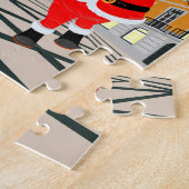 サンタクロースとルースターシャンパントーストからニューイヤー ジグソーパズル (側面)