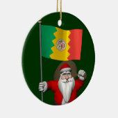 サンタクロースとロサンゼルス セラミックオーナメント (右)