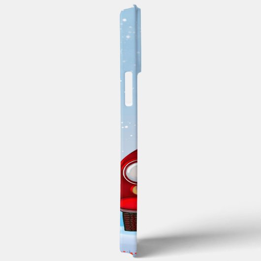 サンタクロースと一緒に車に乗ったアメリカ人のエスキモー犬 Case-Mate iPhoneケース (裏面 / 右)