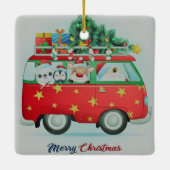 サンタクロースと友人 セラミックオーナメント (裏面)