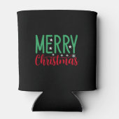 サンタクロースと夏のクリスマスビーチ おもしろい 缶クーラー (裏面)