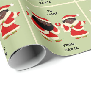 サンタクロースと奥さん ラッピングペーパー