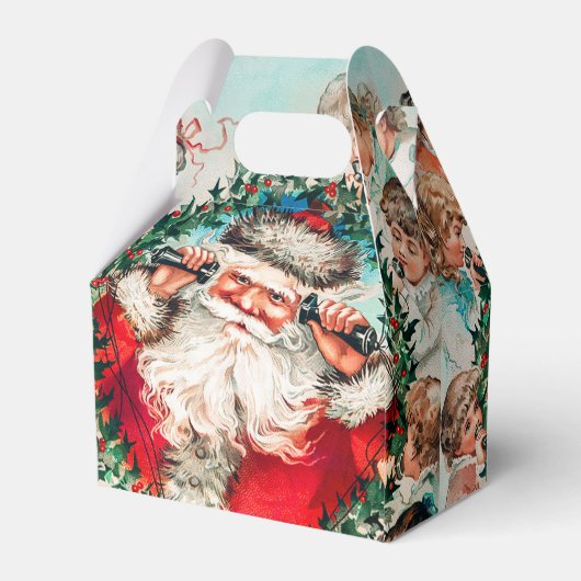 サンタクロースと子供たちメリークリスマス フェイバーボックス (裏面サイド)