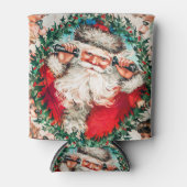 サンタクロースと子供たちメリークリスマス 缶クーラー (正面)