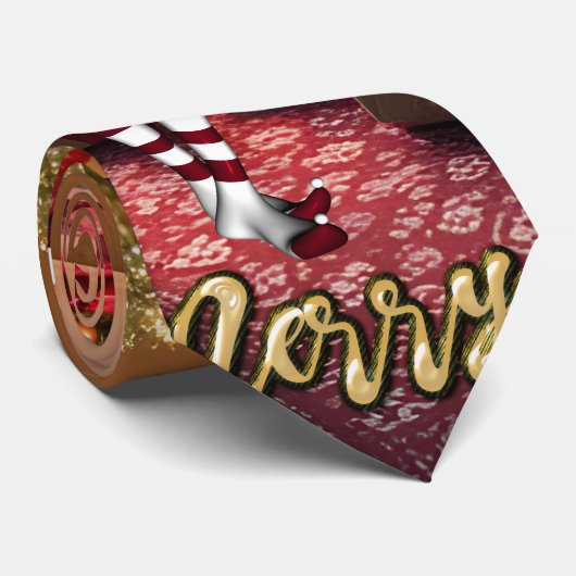 サンタクロースと小妖精や小人は仕事後。 ネクタイ (ロール)