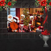 サンタクロースと小妖精や小人は仕事後 ポスター