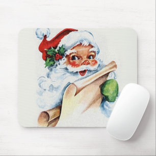 サンタクロースと彼のクリスマスリストのスクロール マウスパッド