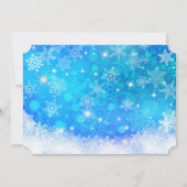 サンタクロースと彼のトレ飛んでいるンディア – パーティー 招待状 (裏面)