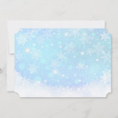 サンタクロースと彼のトレ飛んでいるンディア – パーティー 招待状 (裏面)