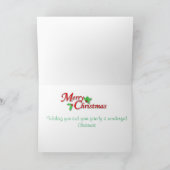 サンタクロースと彼のフェレットのクリスマスカード シーズンカード (内部)