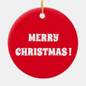 サンタクロースと彼の友人とのクリスマスタイム セラミックオーナメント (裏面)