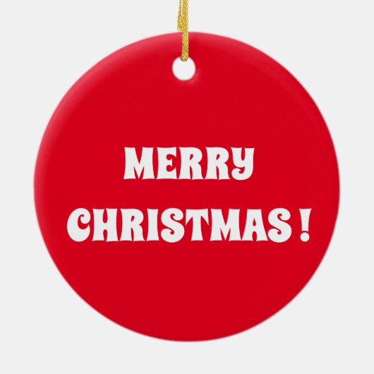 サンタクロースと彼の友人とのクリスマスタイム セラミックオーナメント (裏面)