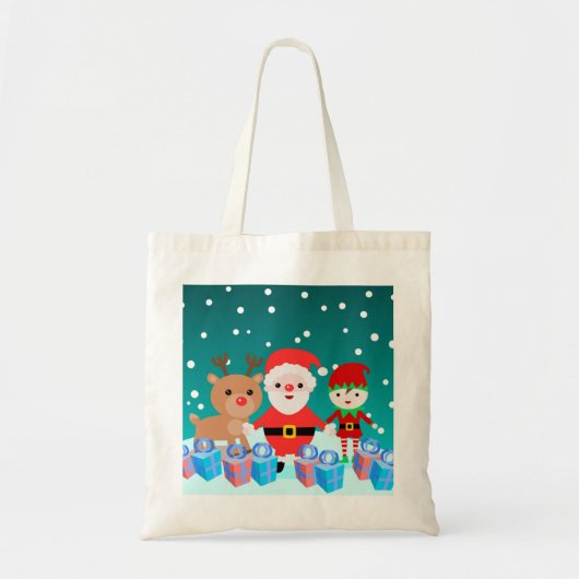 サンタクロースと彼の友人とのクリスマスタイム トートバッグ (正面)