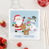 サンタクロースと彼の友人の紙ナプキンス (インサイチュ)
