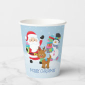 サンタクロースと彼の友人紙カップ 紙コップ (裏面)