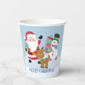 サンタクロースと彼の友人紙カップ 紙コップ (正面)