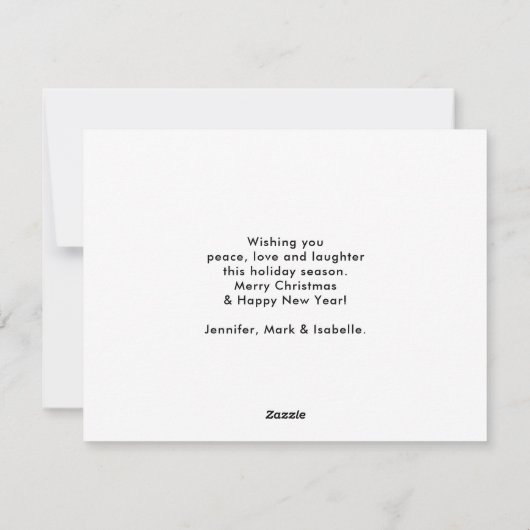 サンタクロースと彼飛んでいるのトナカイ信じ- シーズンカード (裏面)