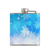 サンタクロースと彼飛んでいるのトナカイ信じ- フラスク (裏面)