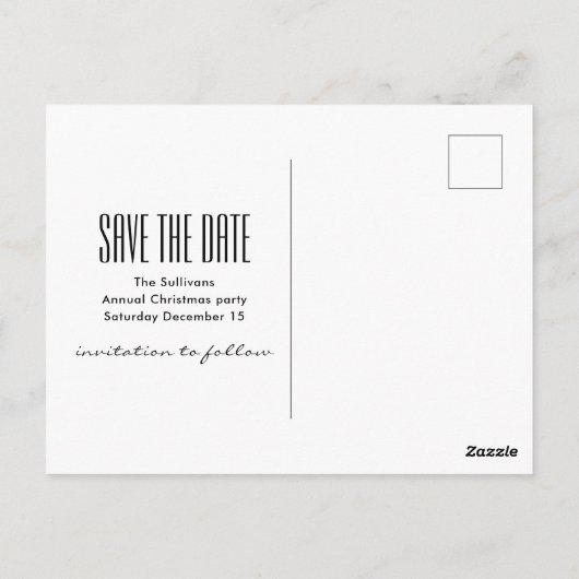 サンタクロースと彼飛んでいるのトナカイ信じ- ポストカード (裏面)