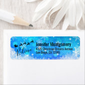 サンタクロースと彼飛んでいるのトナカイ信じ- ラベル (インサイチュ)