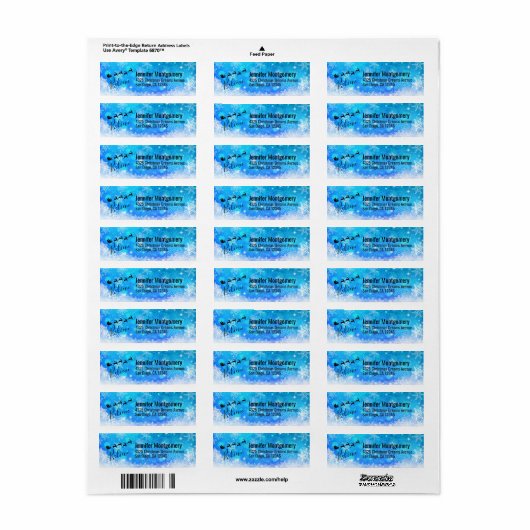 サンタクロースと彼飛んでいるのトナカイ信じ- ラベル (フルシート)